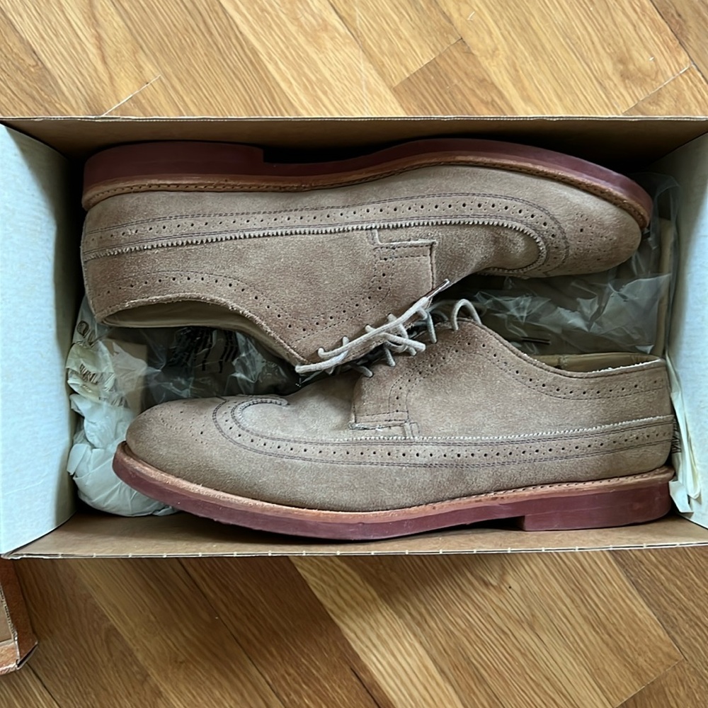 Size 11.5. Walk-Over Wingtip Classic Suede.